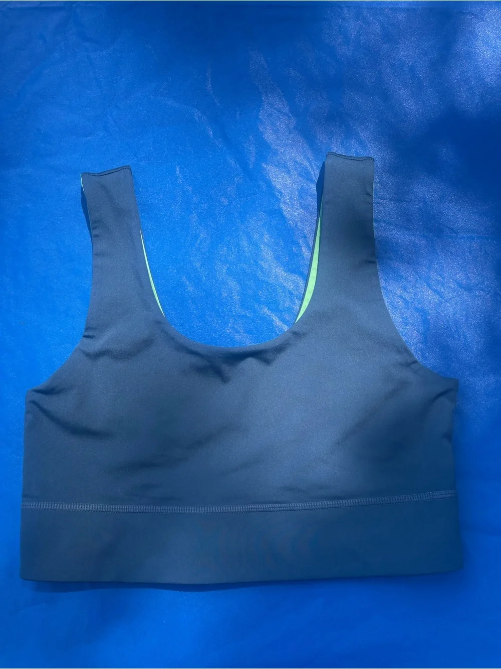 Fabletics Reversible Sports Bra Crop Top Navy Green Women’s Small